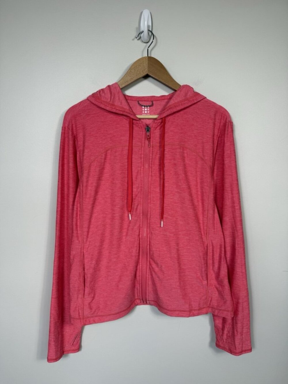 Title Nine Jacket Womens XL Pink Full Zip Hoodie Preformance Jogger Outdoor Logo